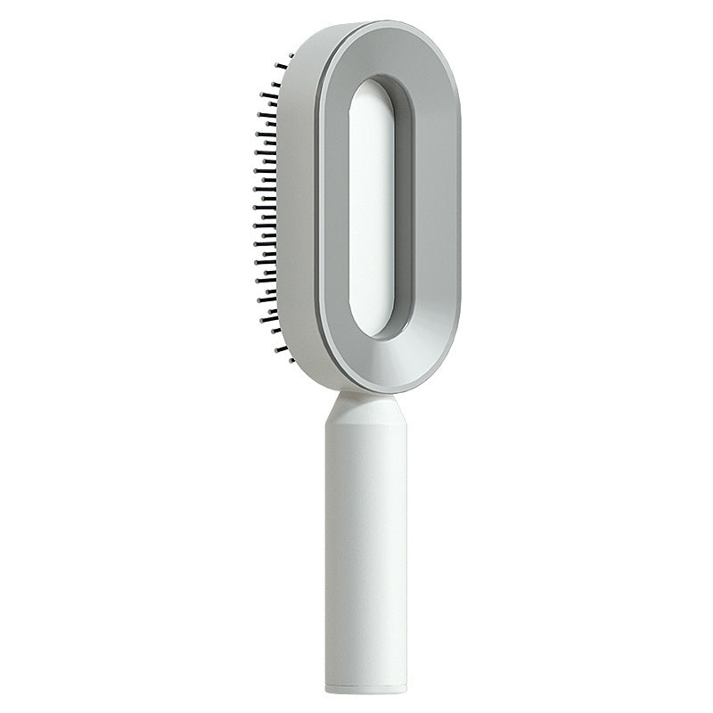 One-Click Self-Cleaning Hair Brush for Women – Anti-Static Scalp Massager